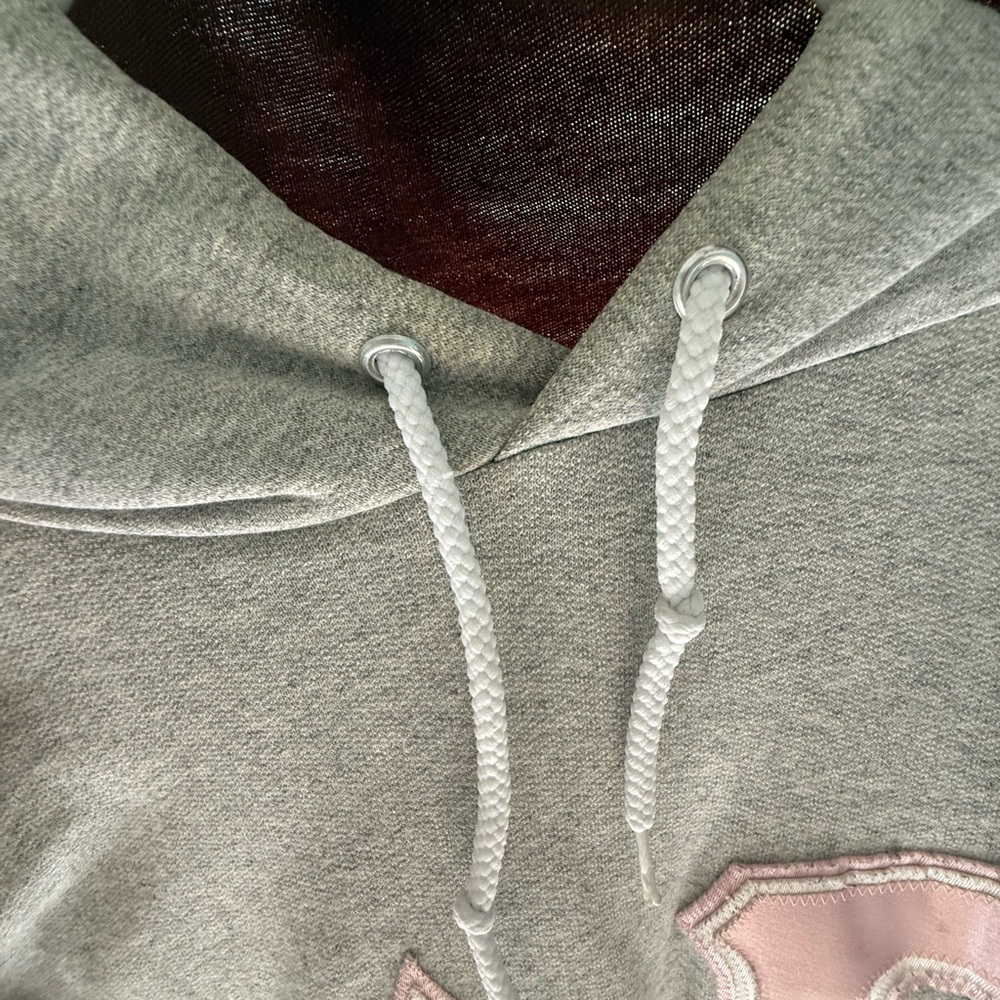 Delta Gamma Gray Hoodie with Pink Letters - Picture 4 of 5